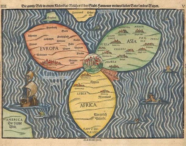 Mapas da Idade Média colocaram Jerusalém no centro da terra.