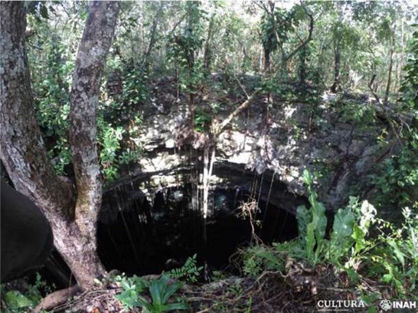 The Maya canoe was discovered in a Yucatán cenote. (Oficina Península de Yucatán de la SAS-INAH)