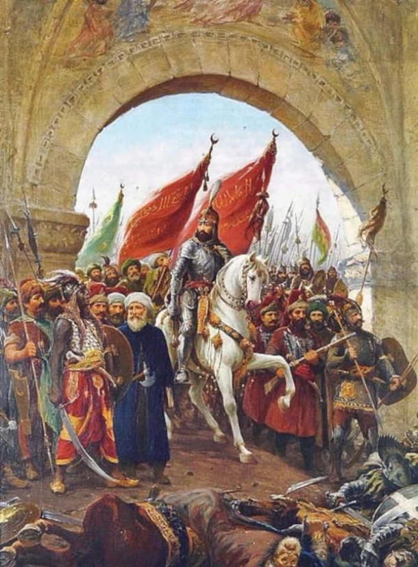 Mehmed II of the Ottoman Empire, entering Constantinople. (Public Domain)