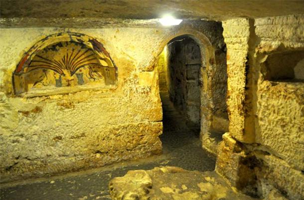 Excavation Of The Maltese Catacombs Of St Agatha Revealed Some Of The   One Chamber In The Catacombs 