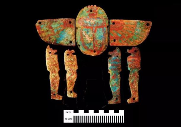 Painted artifact found during the discovery of Egypt’s 3,500-year-old Golden City, one of Archaeology Magazine’s top ten discoveries in 2021. (Egyptian Ministry of Tourism and Antiquities)