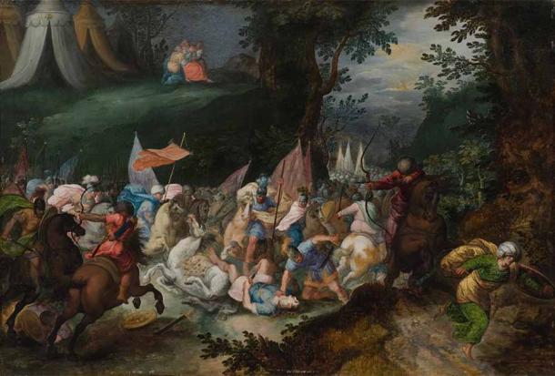 Painting of the Biblical tale of Joshua’s fight against the Amalek, by Pauwels Casteels. (Public domain)