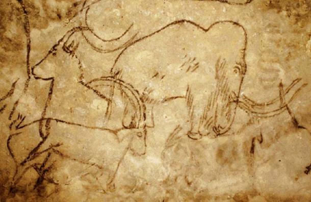 Paleolithic painting of mammoth from the Rouffignac Cave. (Sinuhe20 / Public Domain)