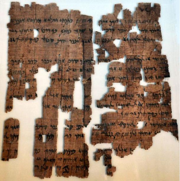 Papyrus with an Aramaic translation of the Behistun inscription's text.