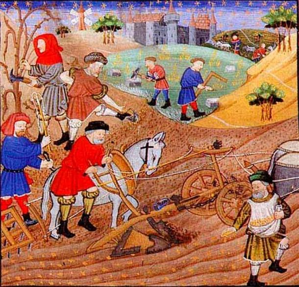Peasants working the fields in the Middle Ages. (Gilles de Rome/CC BY-SA 4.0)