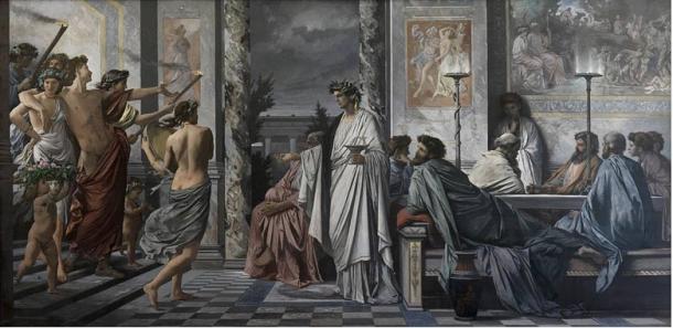 Plato´s Symposium painting by Anselm Feuerbach, 1869. (Public Domain)