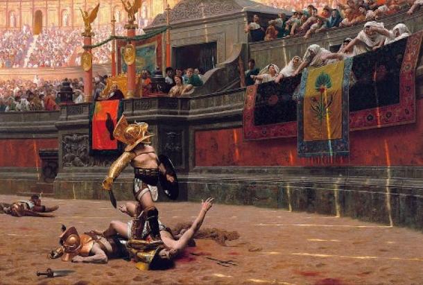 Pollice Verso (Thumbs Down) by Jean-Léon Gérôme, (1872).