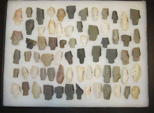 Pre-historic Native American projectile points. Study suggests shared crafting techniques between Chinese, Japanese, and American cultures. ($1LENCE D00600D/CC BY-SA 3.0)