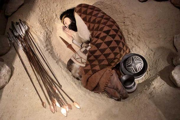 Reconstruction of a Beaker burial, (National Archaeological Museum of Spain, Madrid).