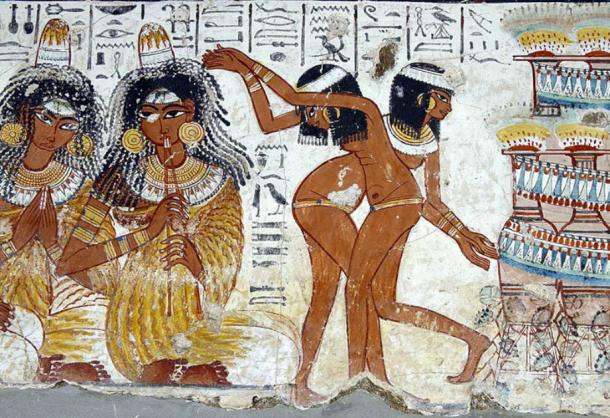 Representational image of a historic party, with musicians and dancers living it up on a fresco from the tomb of Nebamun. (Public domain)