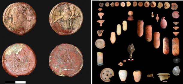 Seals and ceramics recovered from the site. Ministry of Tourism & Antiquities