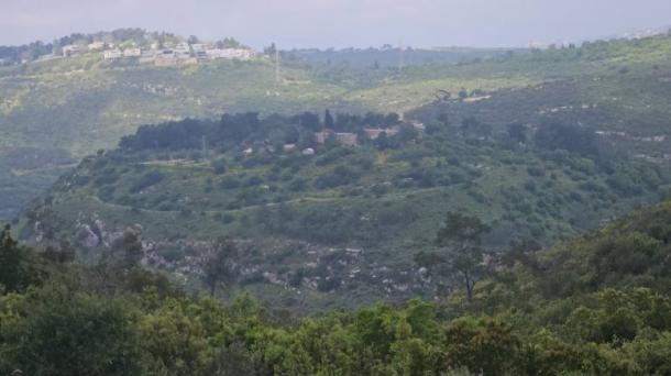 Shalala ruin, where the bronze Athena ring was found. (Nir Distelfeld/Antiquities Authority)