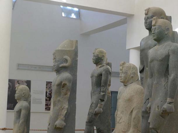 Estatuas de faraones de la dinastía XXV de Egipto (faraones negros) descubiertas cerca de Kerma. 