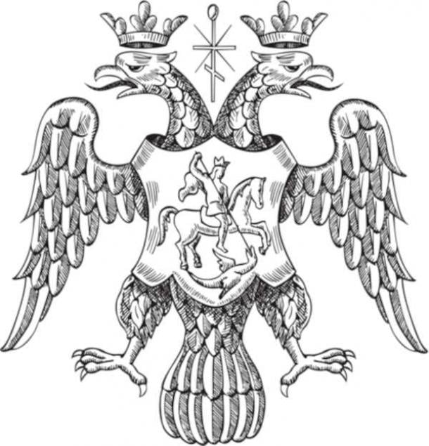 The double-headed eagle, an emblem used by Byzantine emperors (1589) (Public Domain)