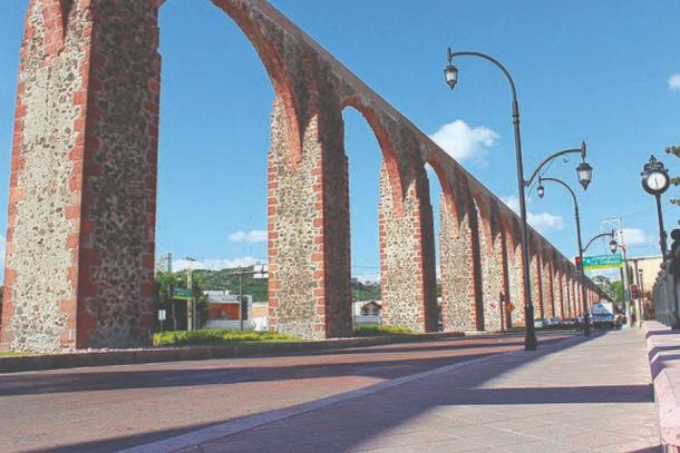 The Aqueduct in the city Querétaro 