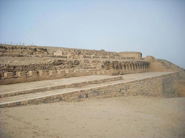 The Templo del Sol (Temple of the Sun) at Pachacamac, Lima, Peru.