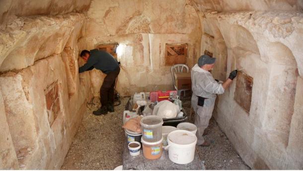 The conservation and restoration work of the Israel Antiquities Authority conservators.