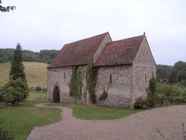 The rebuilt church at Dode.