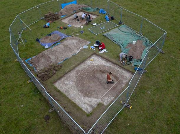 These are just a few of the Stonehenge pits found using high technology and then digging. These pits, mostly located a little northeast of the Stonehenge monument, were used by Mesolithic hunter-gathers about 10,000 years ago. (University of Birmingham)