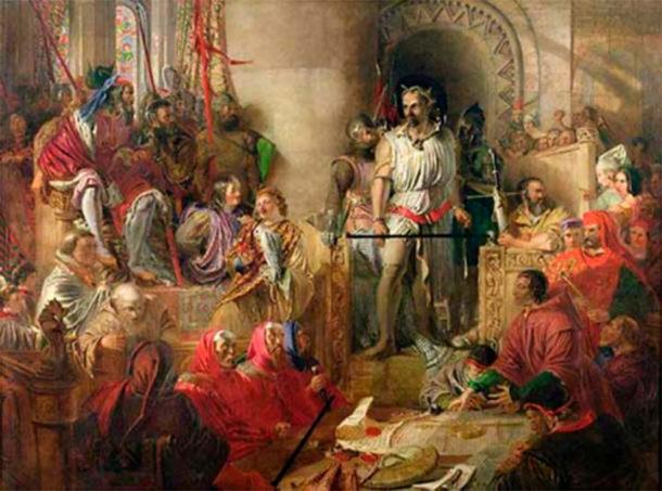 The Trial of William Wallace at Westminster by Daniel Maclise. (Public Domain)