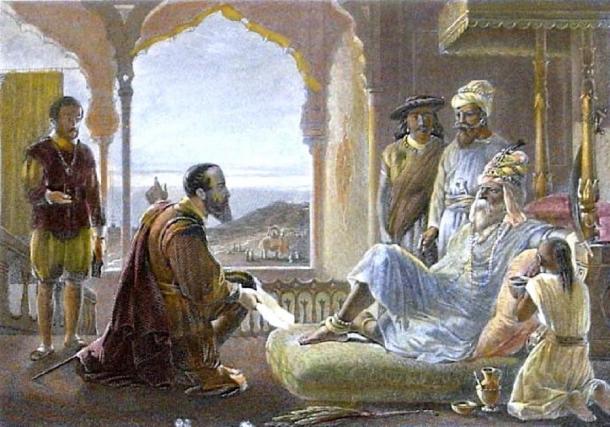 Vasco da Gama meets Zamorin. (Donaldduck100 / Public Domain)