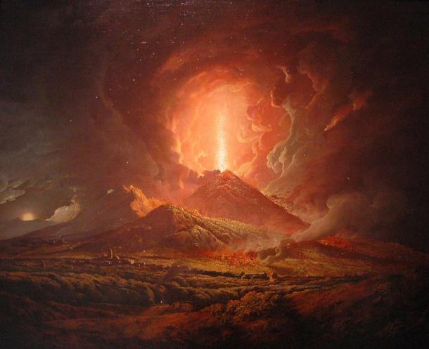 Volcanic eruption of Mount Vesuvius by Joseph Wright of Derby. (Public domain)