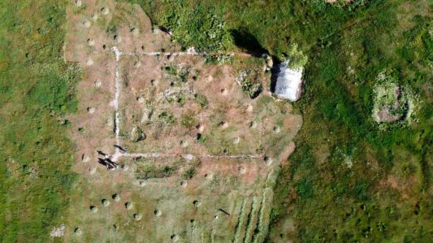 An aerial view of the site that is likely the long-lost Khan palace in Turkey’s ancient eastern Van Province. (The Daily Sabah)