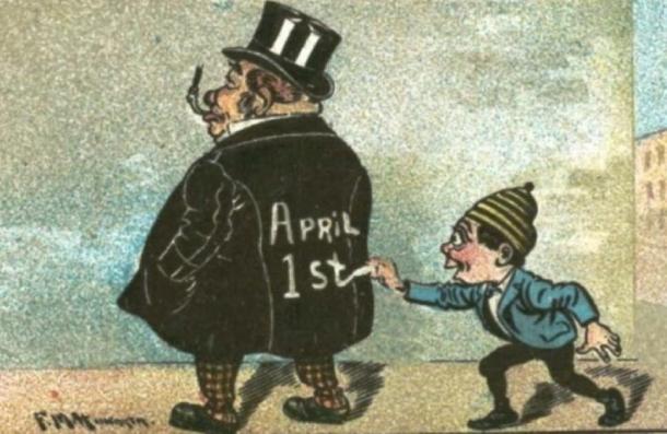 April Fools Day Cartoon. (Public Domain)