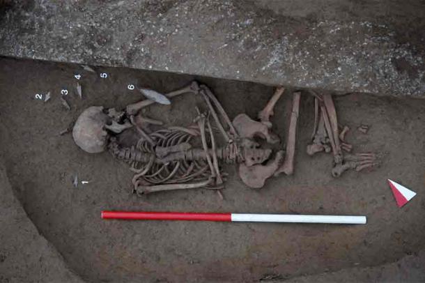 Burial from an archaeological site near Mantua, Italy.  (SAP)