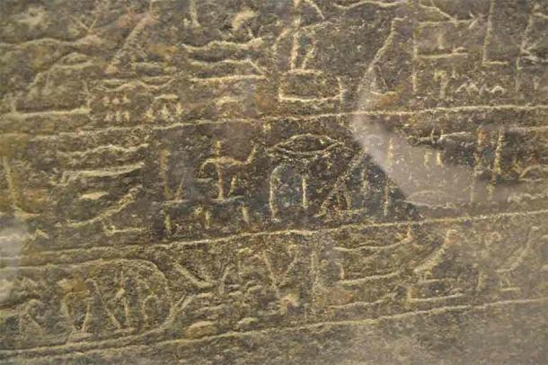 Closeup of the Merneptah Stele with the reference to “Ysrir” (“Israel”) (Darer101 / CC BY-SA 4.0)