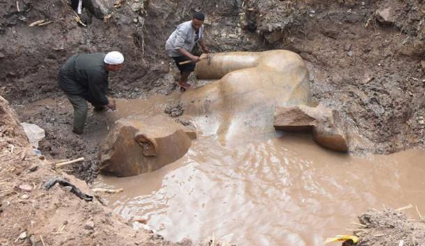 Archaeologists have unearthed fragments of a colossal statue possibly depicting Pharaoh Ramesses II.