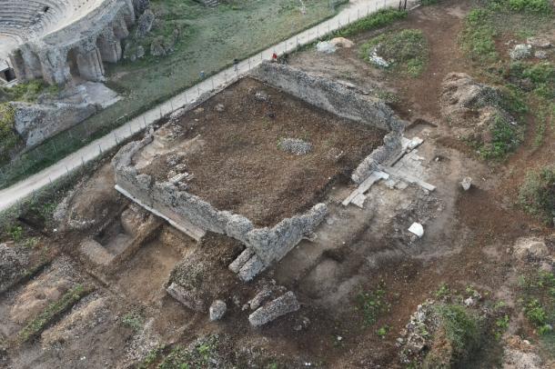 The newly excavated building at Nicopolis.