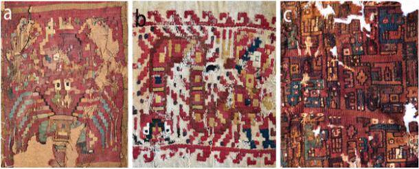 Some of the 20 textiles found at Huaca del Sol used in this study