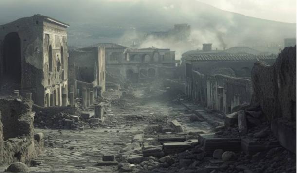 AI image representing the destruction at Pompeii due to seismic activity. Source: Ruslan Batiuk/Adobe Stock