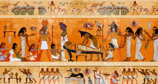 Ancient Egyptian mummification process. Source: Matrioshka/Adobe Stock