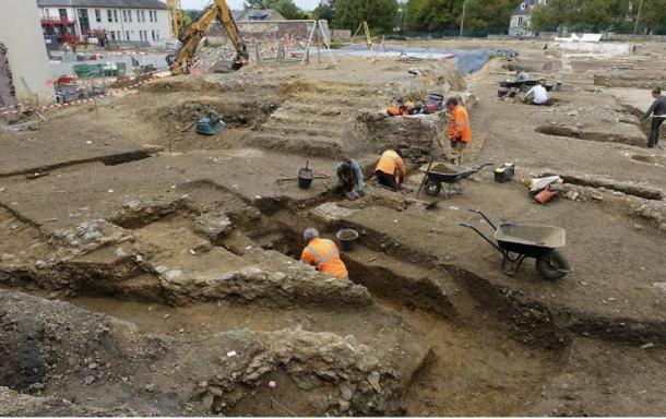 Archaeologists have uncovered remnants of an ancient Roman city beneath a 19th-century hospital in northwestern France. Source: Emmanuelle Collado/ INRAP