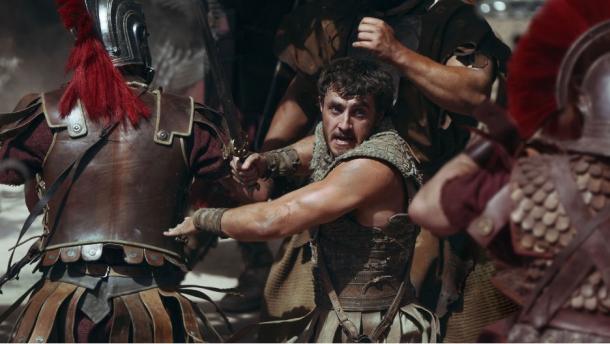 Paul Mescal as Lucius in Gladiator II. 