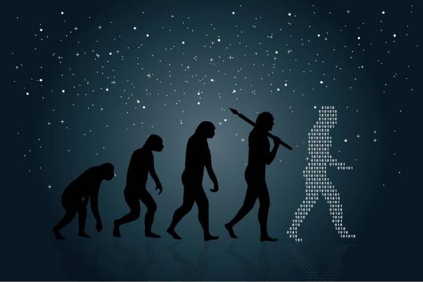 Evolution of man graphic.