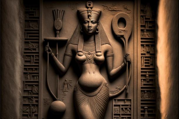 Hathor with sistrum 