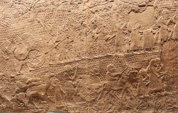 The Assyrian Lachish reliefs depict the Assyrian victory over the kingdom of Judah 701 BC.