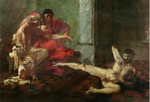 ‘Locusta Testing Poison on a Slave’ (1870-1880) by Joseph-Noël Sylvestre. 