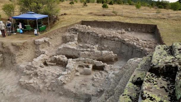 Ancient structures found during excavations at Midas Castle, a Bronze Age site in Eskisehir, northwestern Turkey