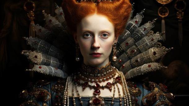 Portrait of the royal Queen Elizabeth I. AI generated image. Source: AS Photo Family/Adobe Stock