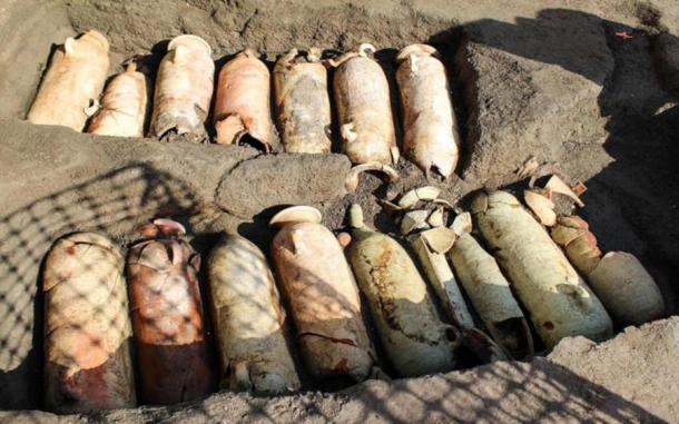 Pre-Roman Graves Covered With Amphorae and Pompeii Era Fields Uncovered