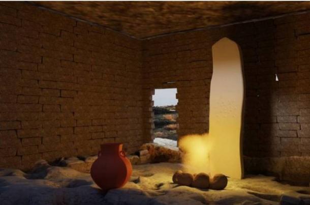 Reconstruction of how the Bronze Age temple might have looked. Source: University of Sienna