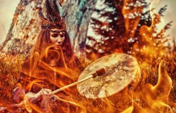 Representation of a young shaman woman. Source: jozefklopacka/Adobe Stock