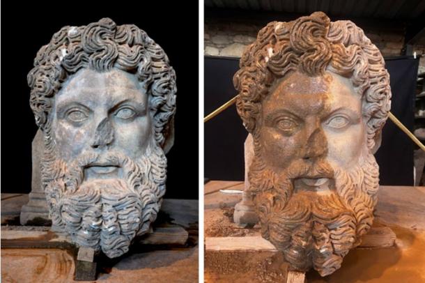 Stone head of Zeus, found in ancient Aphrodisias, Turkey Source: Minister of Culture and Tourism of Turkey