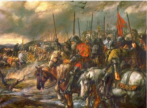 The morning of the Battle of Agincourt. Source: Hohum / Public Domain