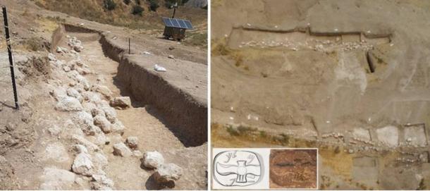 The site of Tava-tepe where the walls and artifacts Source: Israel Antiquities Authority