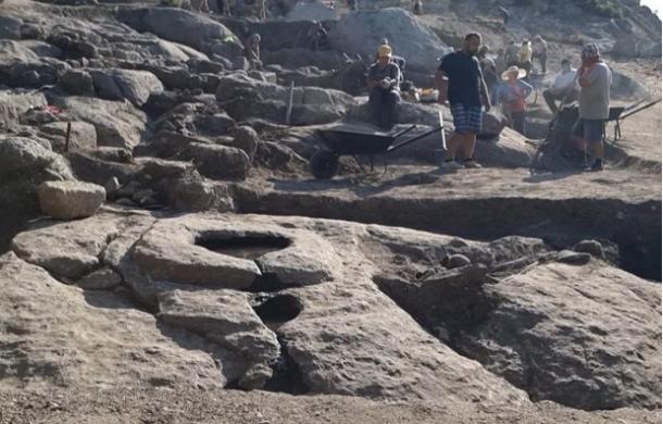 One of the two pagan altars that have been uncovered at Perperikon